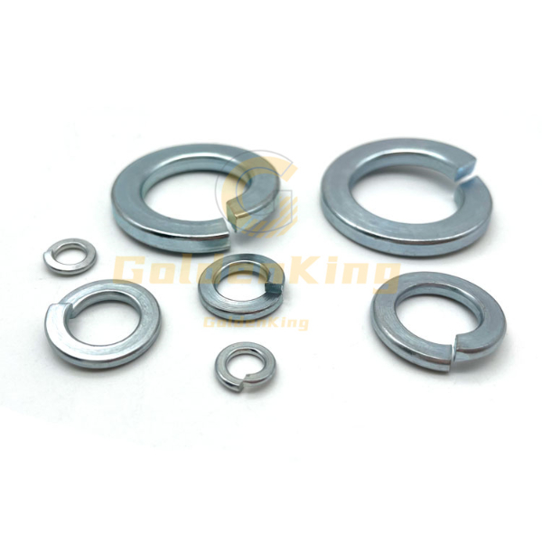 Split Lock Washers, Metric, M8, Zinc Plated Steel